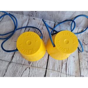 Vintage Hasbro Romper Stompers USA Yellow Blue Walking Toy